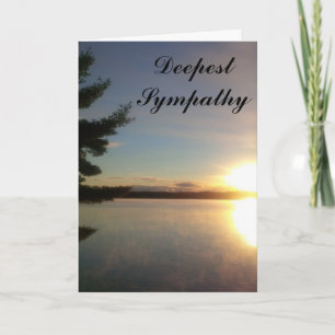 Calm Sunset Peaceful Lake Deepest Sympathy Card