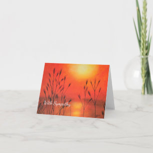 Calm Sunset Sympathy Card