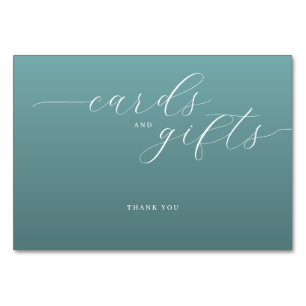 Calm Teal Minimalist Gratitude Card