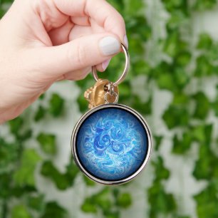 Calm Tide Fluid Art Keychain