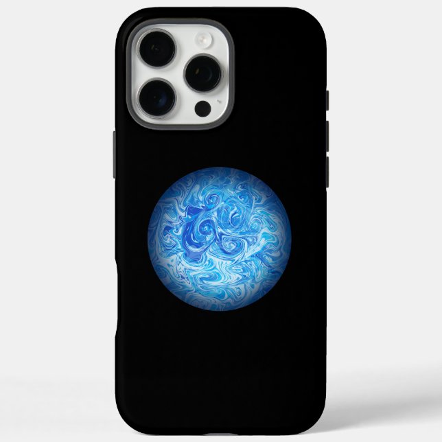 Calm Tide Fluid Art Phone Case (Back)