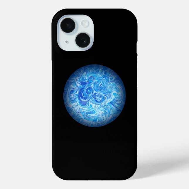 Calm Tide Fluid Art Phone Case (Back)