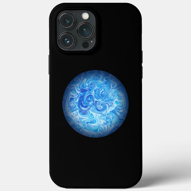 Calm Tide Fluid Art Phone Case (Back)