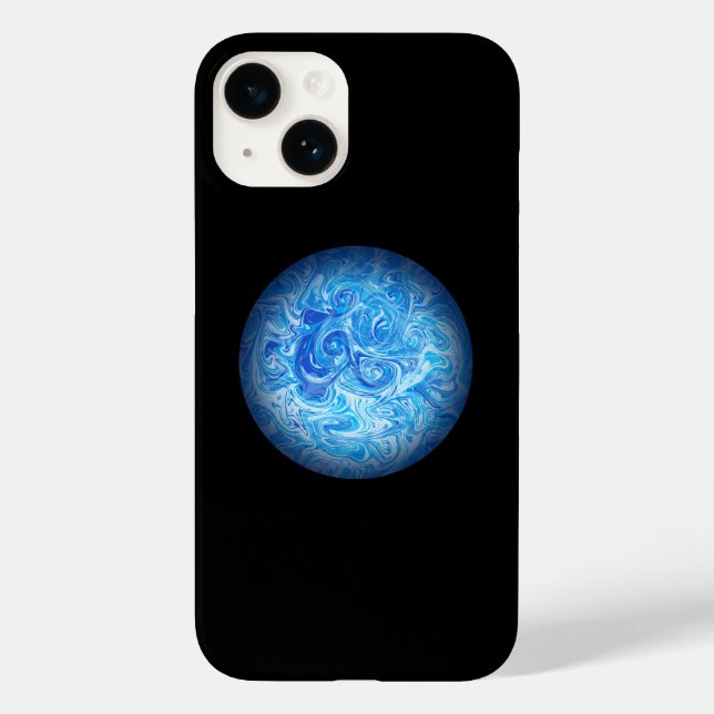 Calm Tide Fluid Art Phone Case iPhone14 (Back)