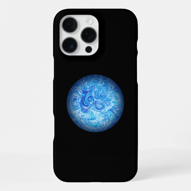 Calm Tide Fluid Art Phone Case iPhone 16 Pro Max (Back)