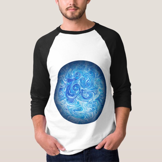 Calm Tide Fluid Art T-Shirt (Front)