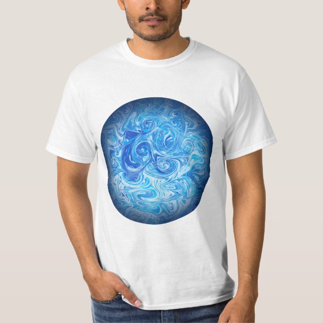 Calm Tide Fluid Art T-Shirt (Front)