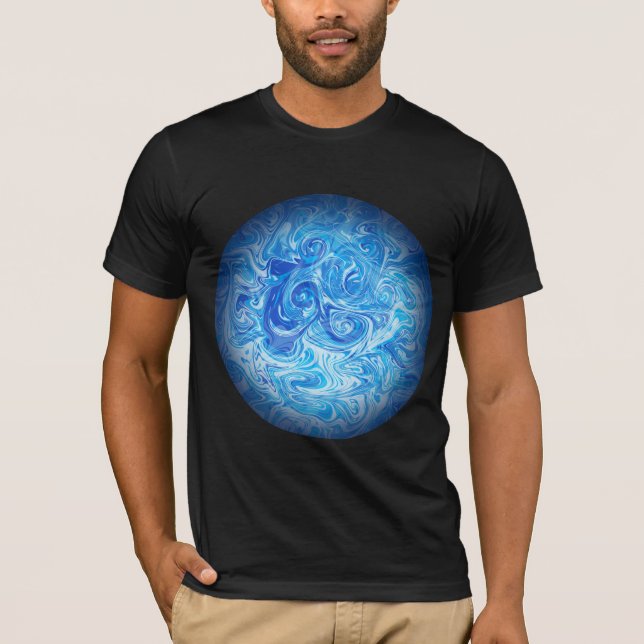 Calm Tide Fluid Art T-Shirt (Front)