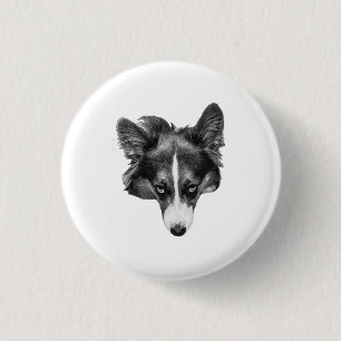 calm tone eyes 3 cm round badge