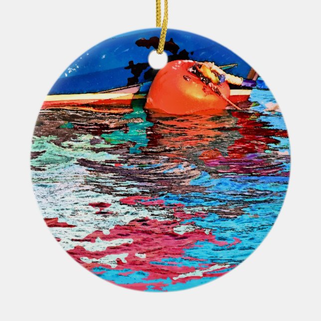 CALM WATER CERAMIC TREE DECORATION (Front)