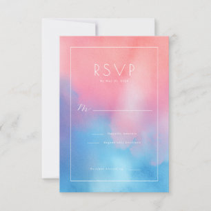 Calm Watercolor Gradient RSVP Card