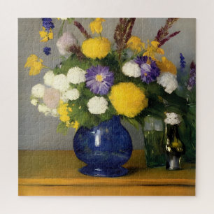 Calm Watercolour Botanical Art Jigsaw Puzzle