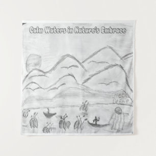 'Calm Waters in Nature's Embrace' Tapestry