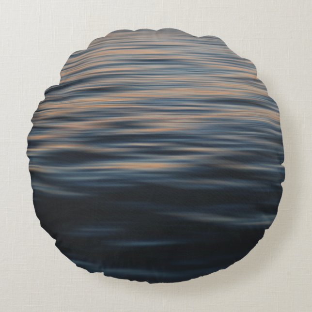 Calm waters round cushion (Front)