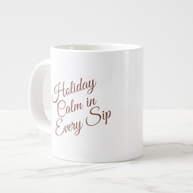 Calm Winter Mug – Cozy Minimal Design (Front Left)
