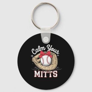 Calm Your Mitts Bow Coquette Sell Fan Key Ring