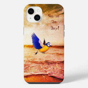 Calming  Beach Scene  Bird Sea iPhone 14 Plus Case