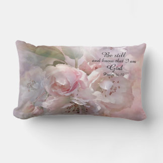 Calming Blossom with a Bible message Lumbar Cushio Lumbar Cushion