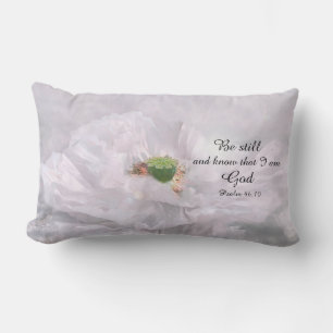Calming Blossom with a Bible message Lumbar Cushion