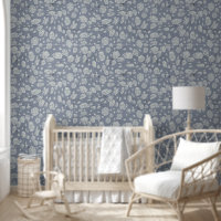 Calming Blue Floral Waters Baby Nursery