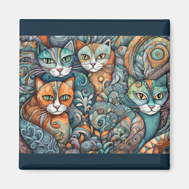 calming cats 2 magnet (Front)