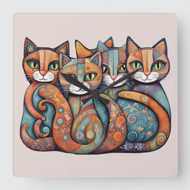 calming cats 3 clock (Front)