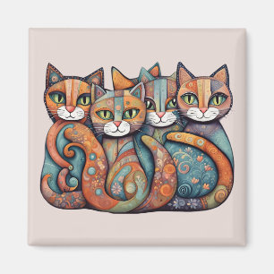calming cats 3 magnet
