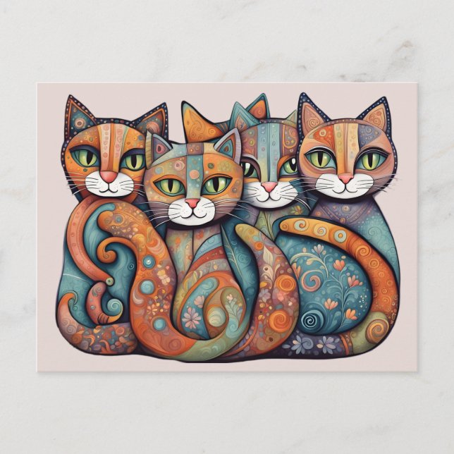 calming cats 3 postcard (Front)