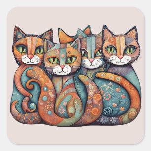 calming cats 3 stickers