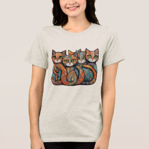 calming cats 3 Tri-Blend shirt