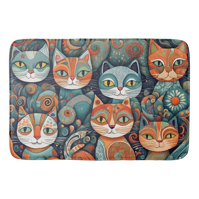 calming cats bath mat (Front)