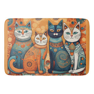 calming cats bath mat