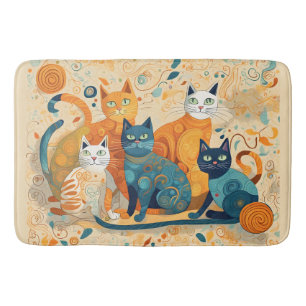 calming cats bath mat