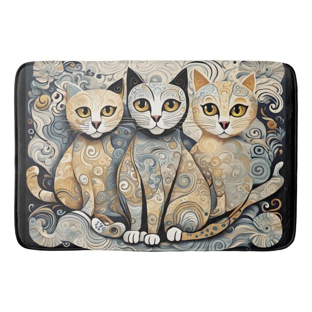 calming cats bath mat (Front)