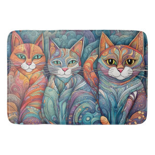 calming cats bath mat