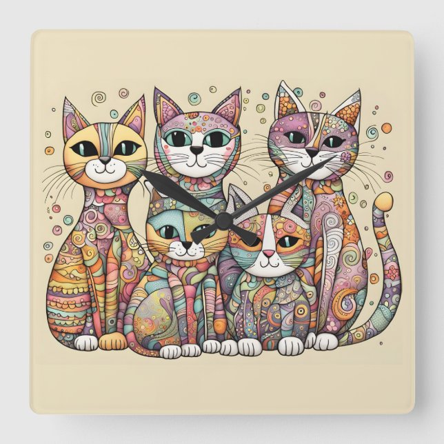 calming cats clock (Front)