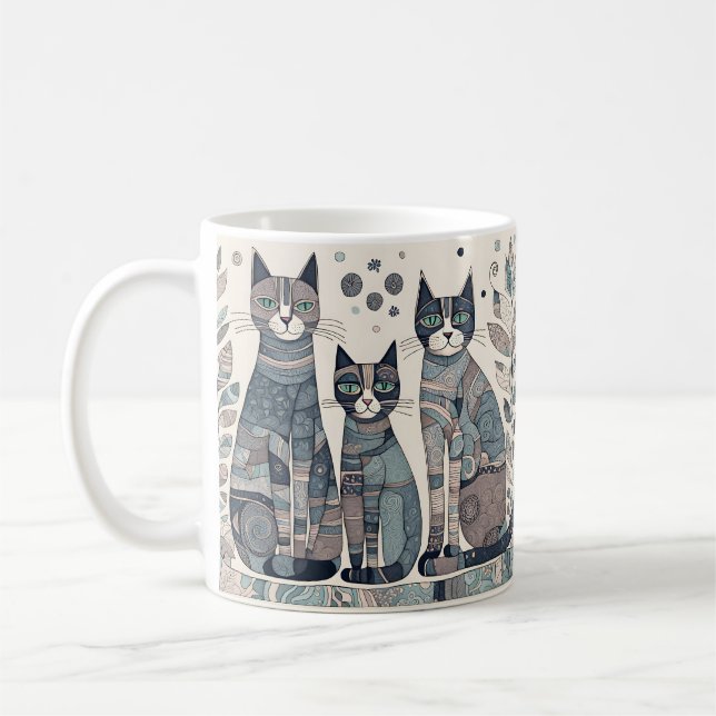 calming cats coffee mug (Left)