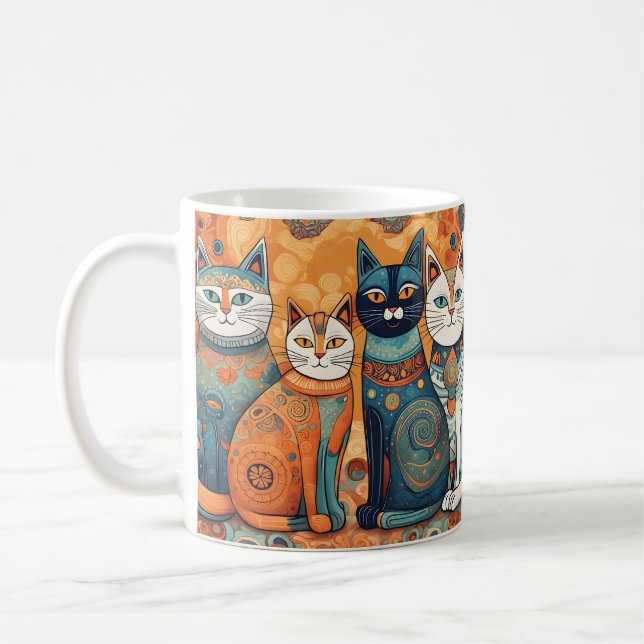 calming cats coffee mug (Left)