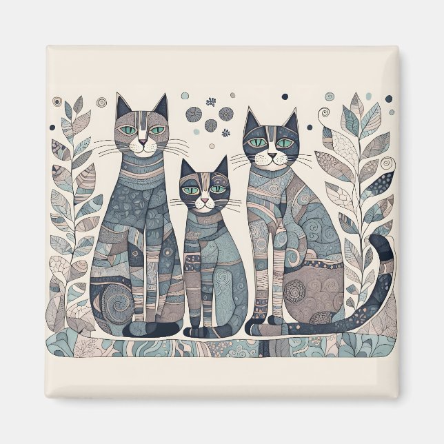 calming cats magnet (Front)