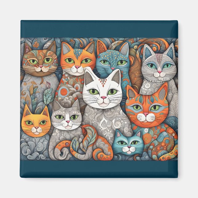 calming cats magnet (Front)