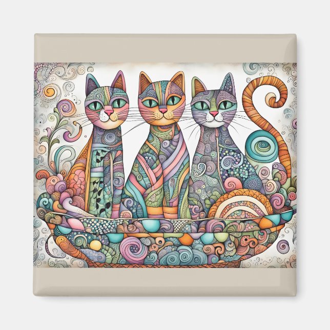 calming cats magnet (Front)