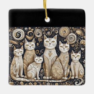 calming cats ornament