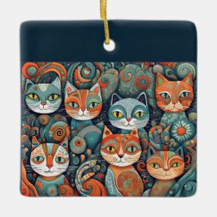 calming cats ornament