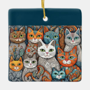 calming cats ornament