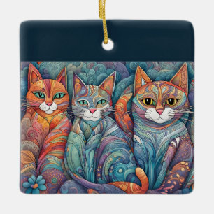 calming cats ornament