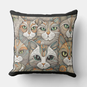 calming cats outdoor pillow