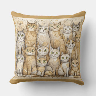 calming cats outdoor pillow