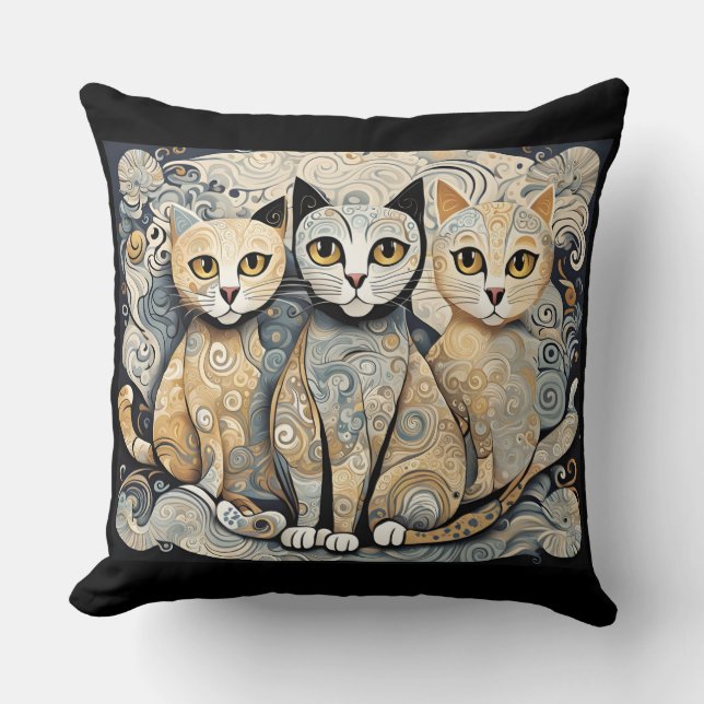 calming cats pillow (Front)
