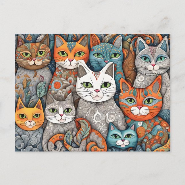 calming cats postcard (Front)