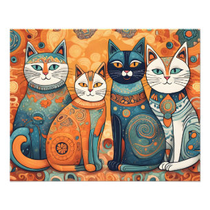 calming cats poster